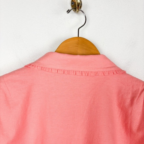 NWT For Love & Lemons Pink Linen Blend Cropped Blazer Sz M - Picture 4 of 10